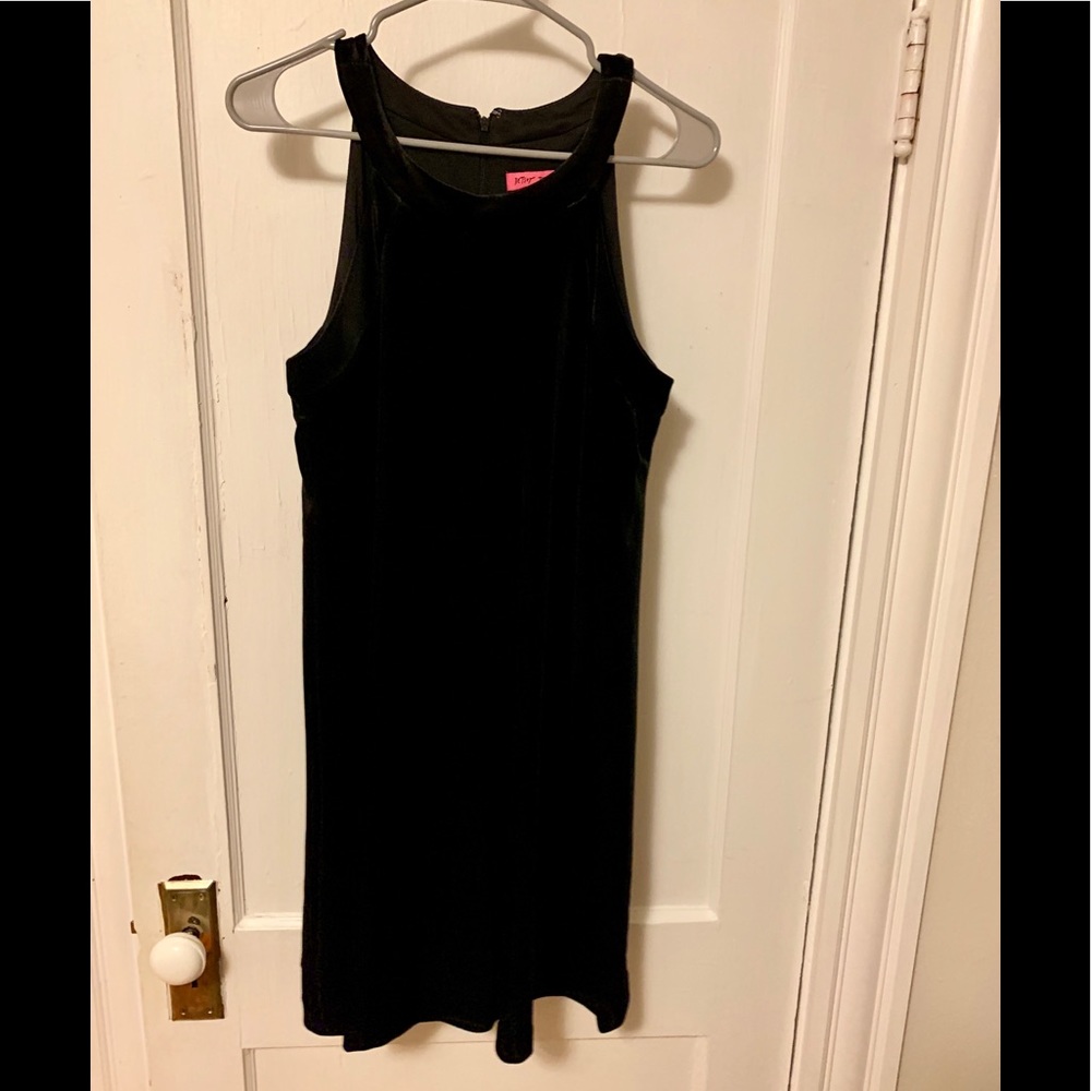 Betsy Johnson black velvet swing dress